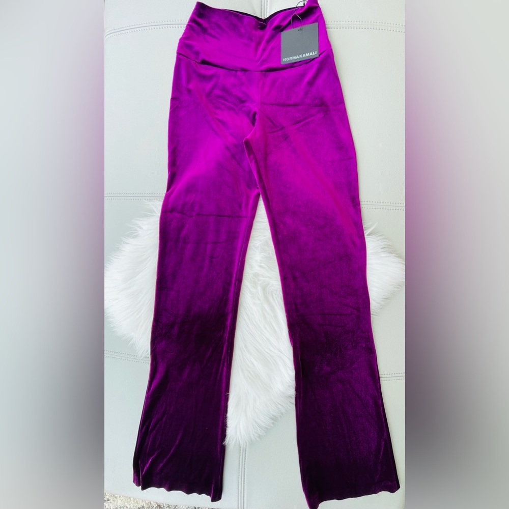 nwt!
norma kamali
raspberry velvet boot pant 
Size S